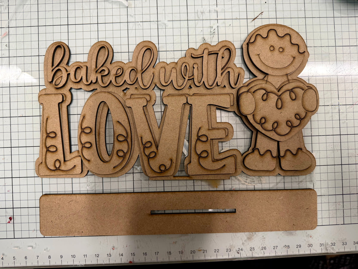 Baked With Love Word Art