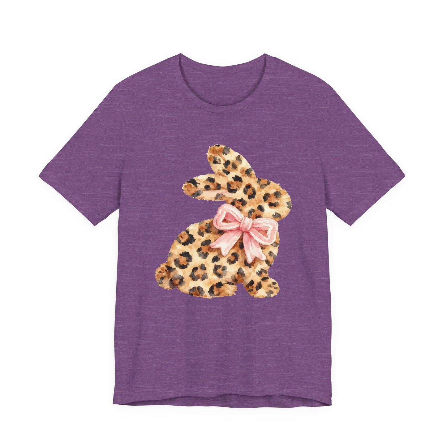 Leopard Print Bunny with Pink Bow