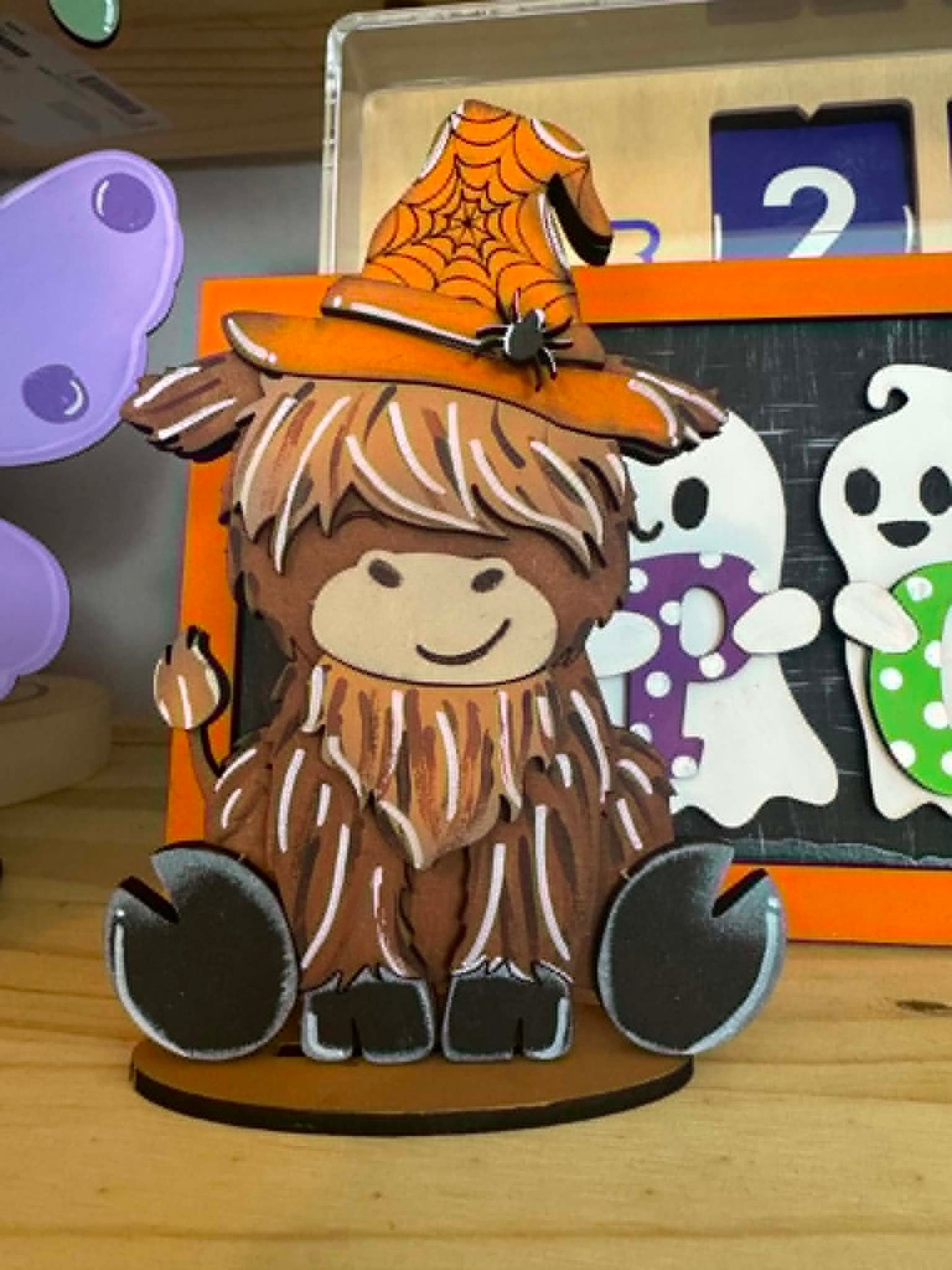 Witchy Highland Cow Shelf Sitter | Cutout of the Week