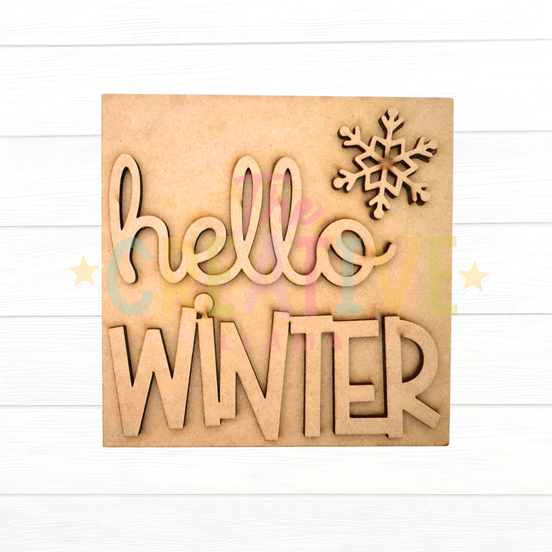 Hello Winter | Interchangeable Frame Insert