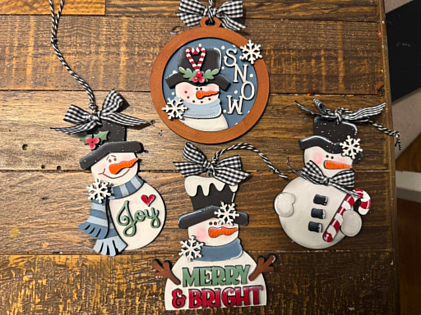 BLANK - Snowman Ornament Set