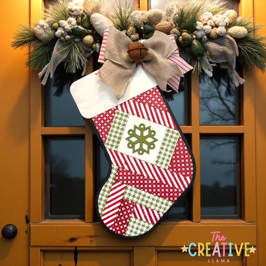 Barn Quilt Stocking Door Hanger