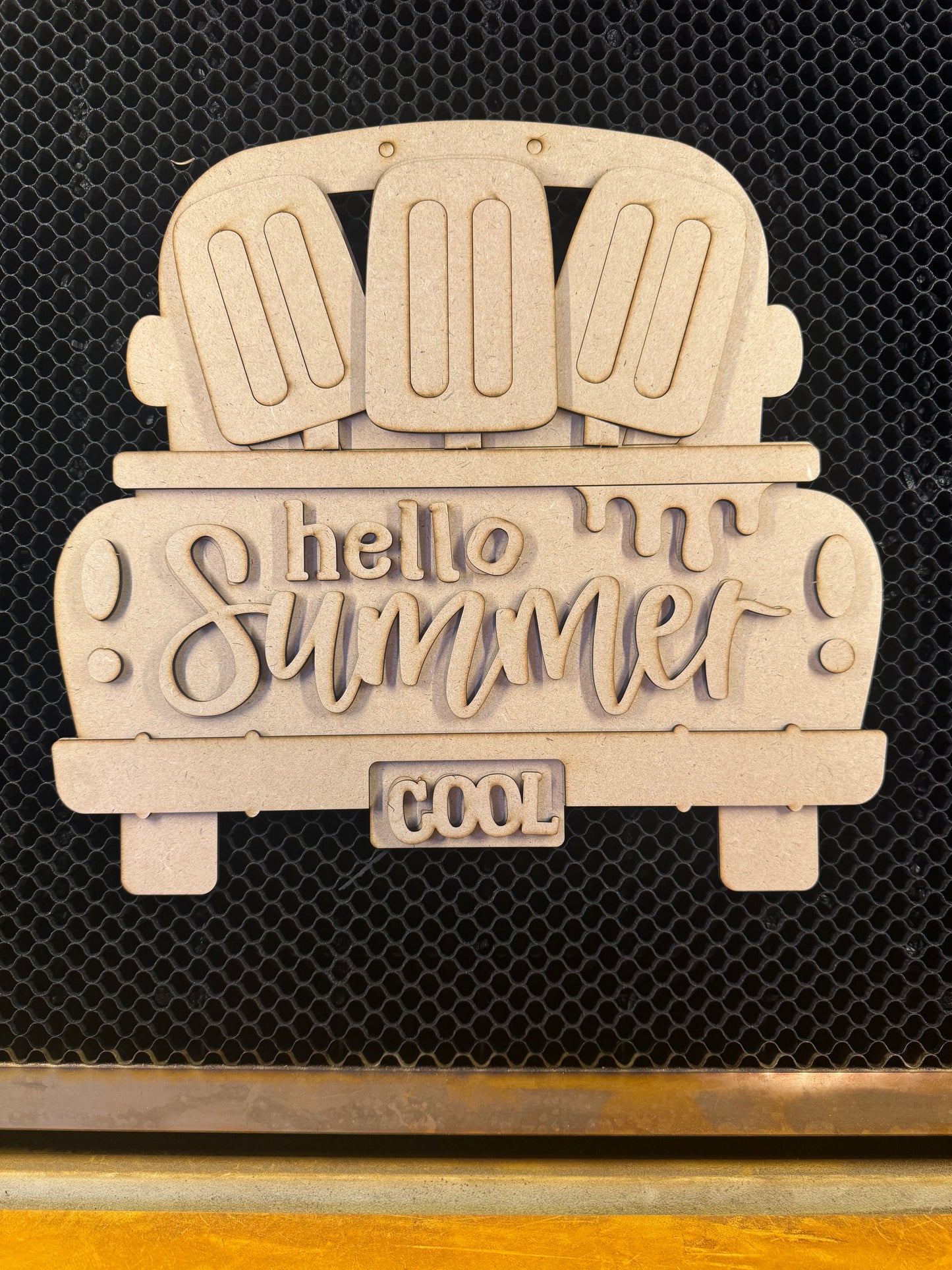 Hello Summer Popsicle Truck Door Hanger