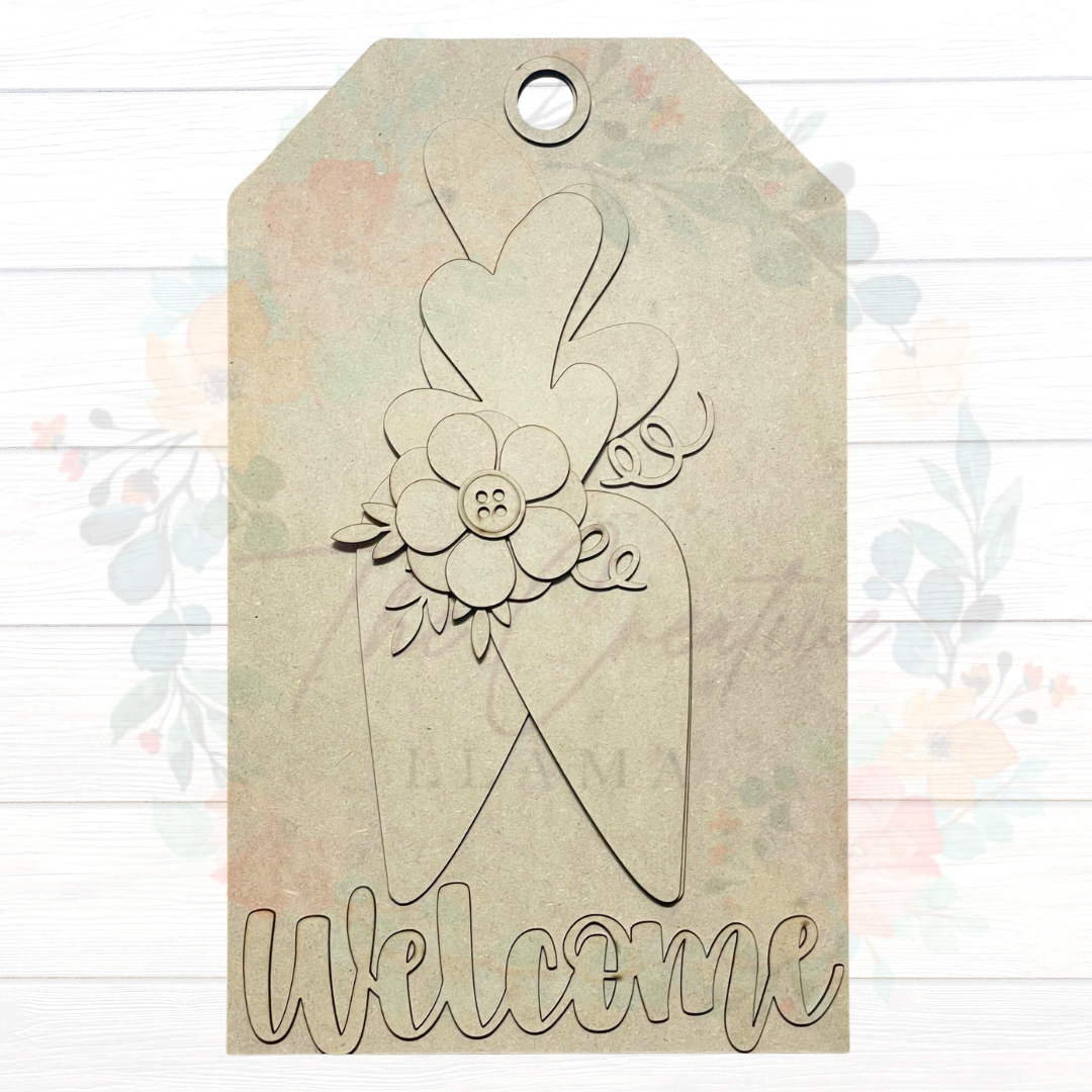 Welcome Carrot Door Tag