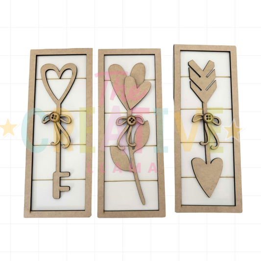 Heart Key Sign Trio