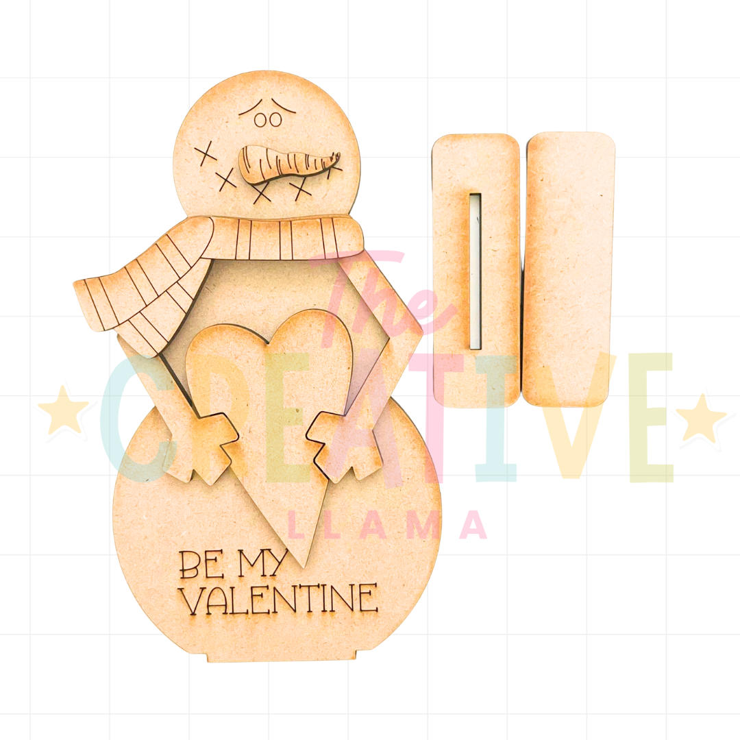 Be My Valentine Standing Snowman
