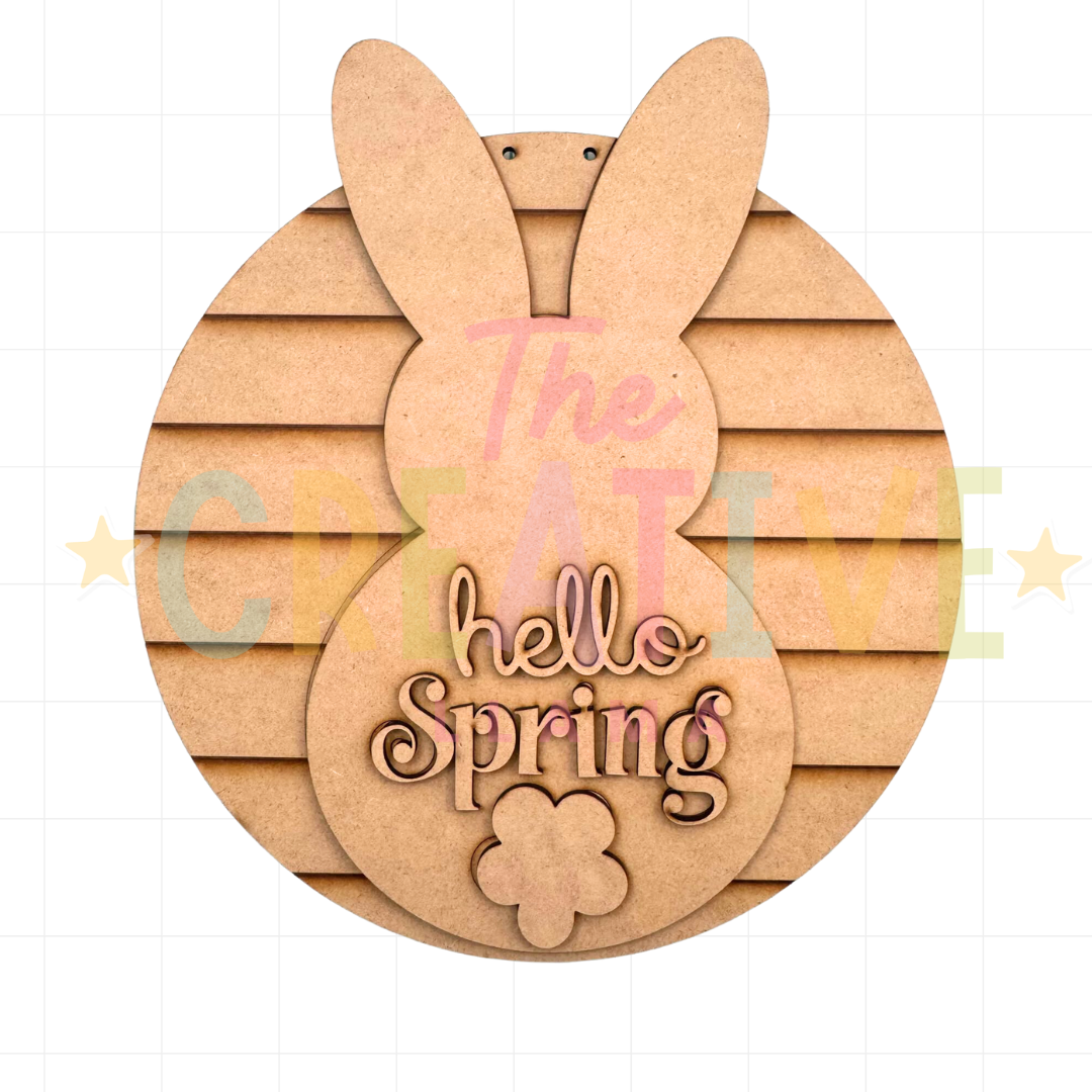Hello Spring Bunny Door Hanger