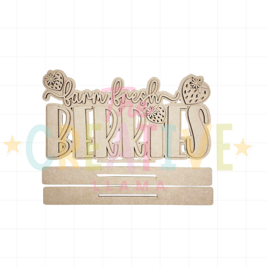 Farm Fresh Berries Word Art