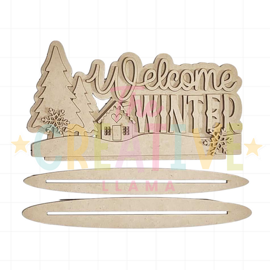 Welcome Winter Word Block