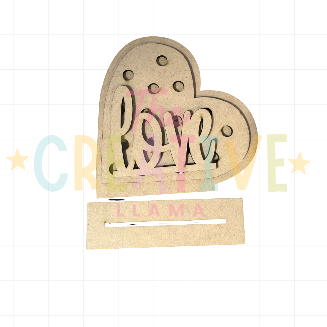 Standing Love Heart