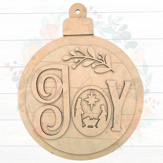 Joy Ornament | 10.75 inch Round | Large Signpost
