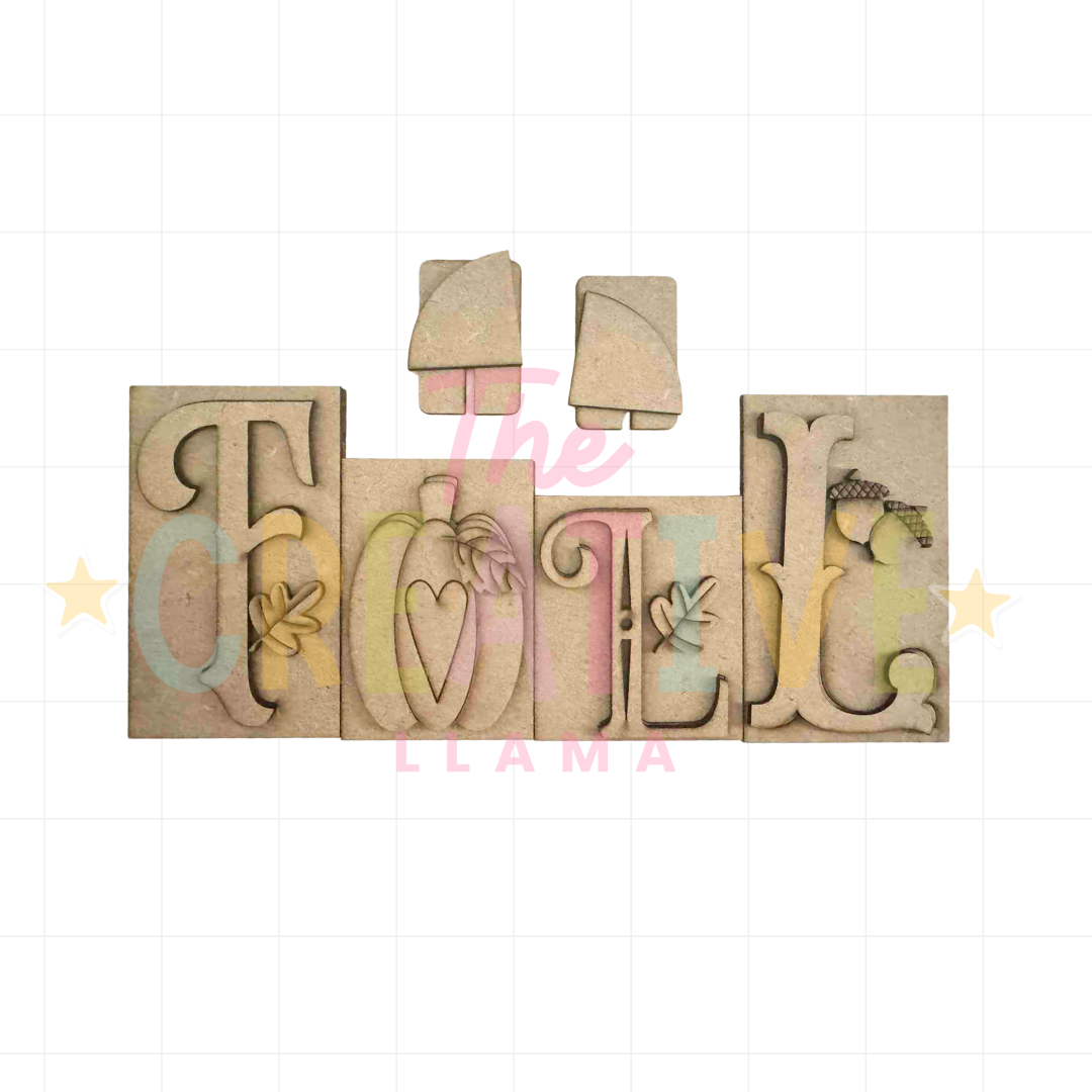 Fall Word Block