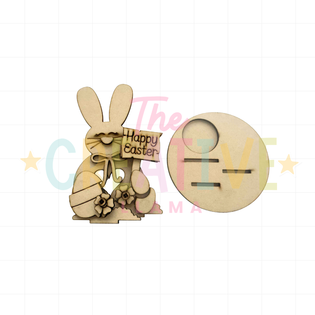 Happy Easter Bunny | Interchangeable Pedestal Insert