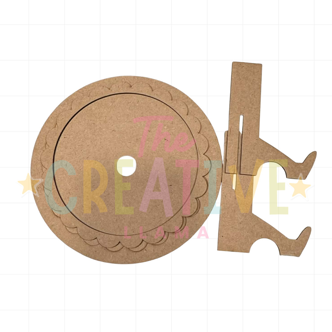 6 inch Circle Single Scallop Frame | Interchangeable Base