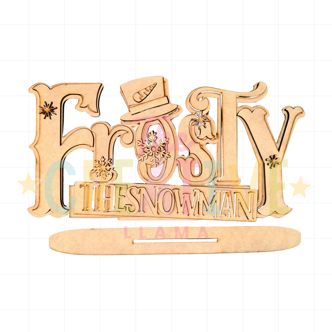 Frosty The Snowman Word Art