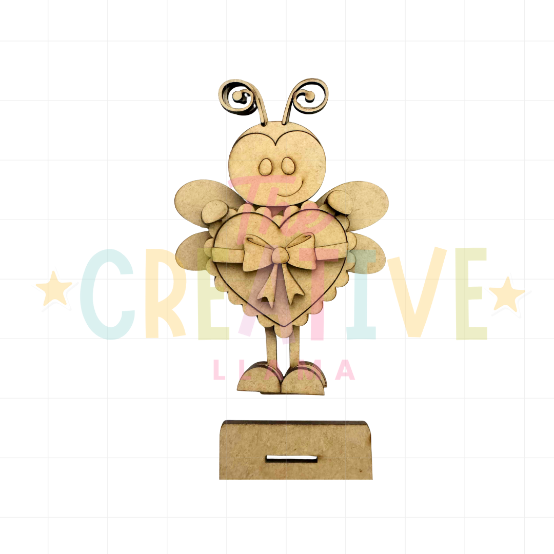 Heart Bee Mini Shelf Sitter