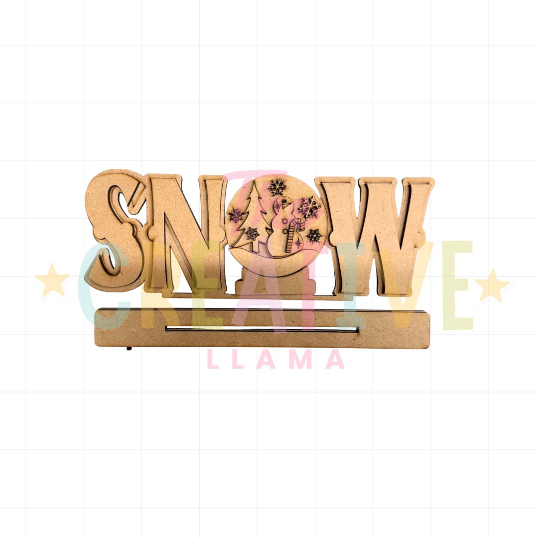Snow Mini Word Art | Cutout of the Week