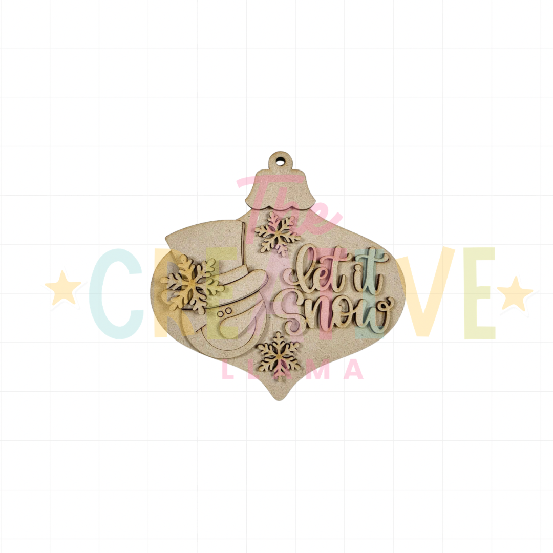 Let It Snow Frosty Ornament