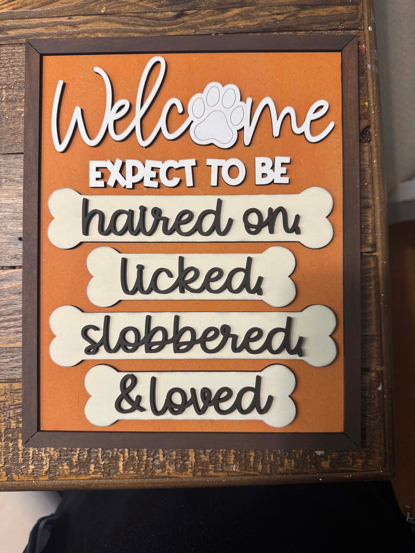 BLANK - Welcome Dog Sign