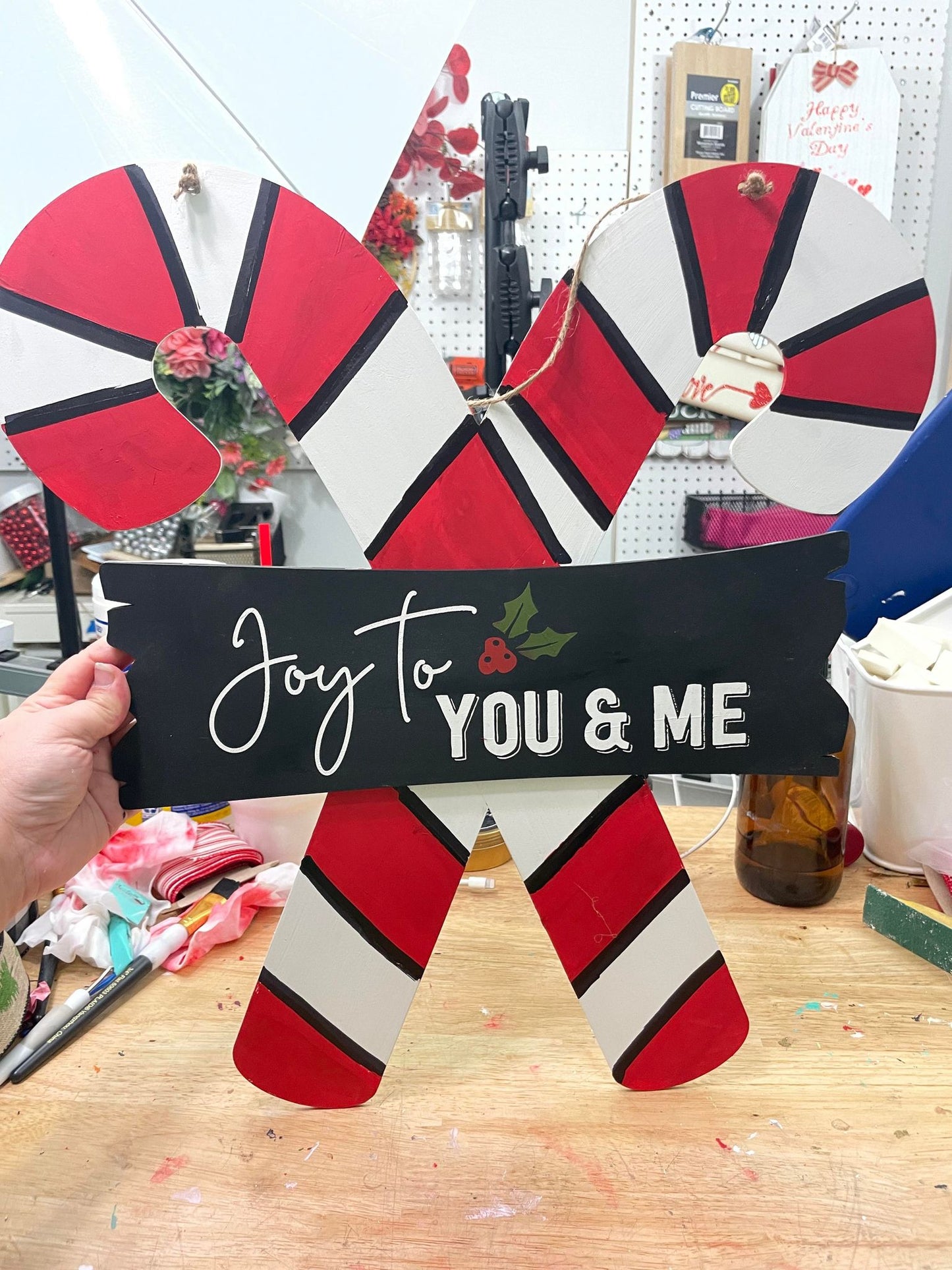 Candy Cane Door Hanger