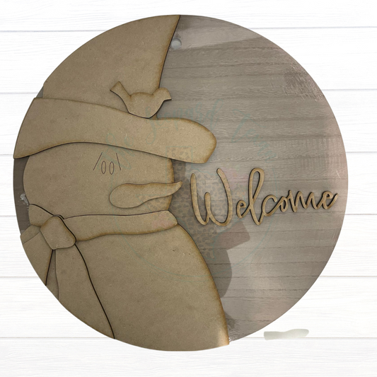 Snowman with Scarf Door Hanger Add-On