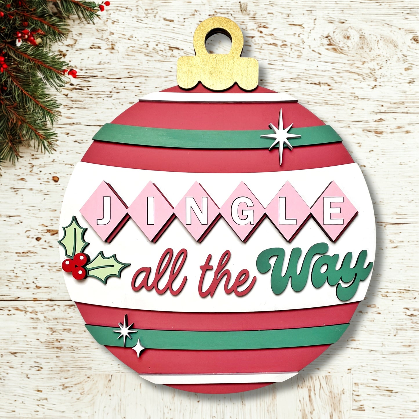 Jingle All The Way Ornament Door Hanger