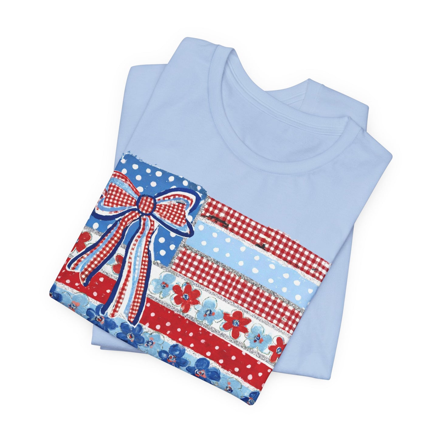 Patriotic Patchwork Flag Tee