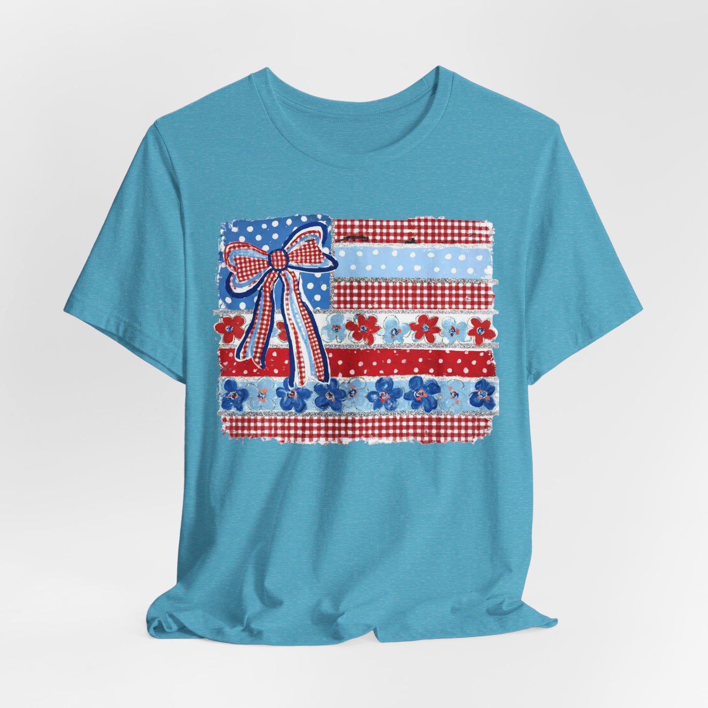 Patriotic Patchwork Flag Tee