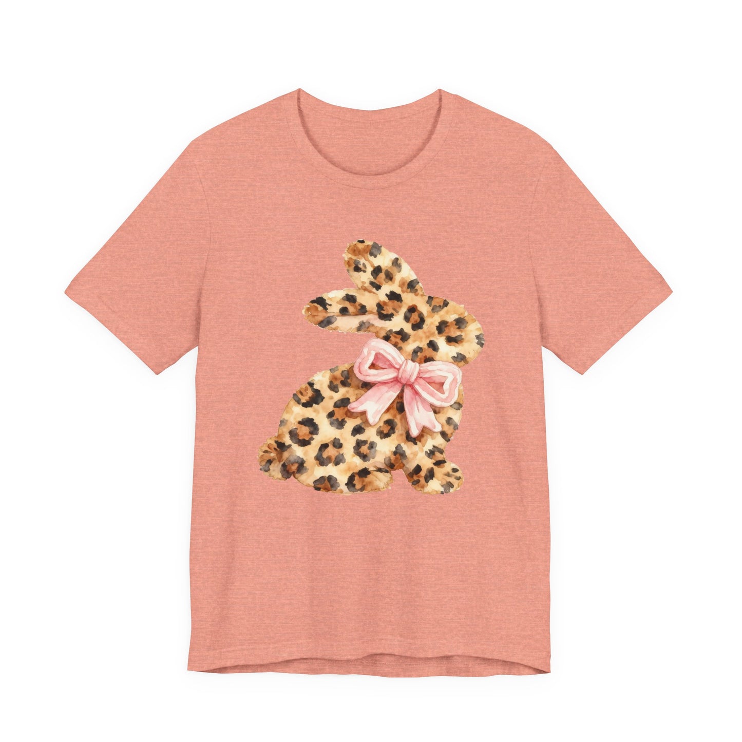 Leopard Print Bunny with Pink Bow