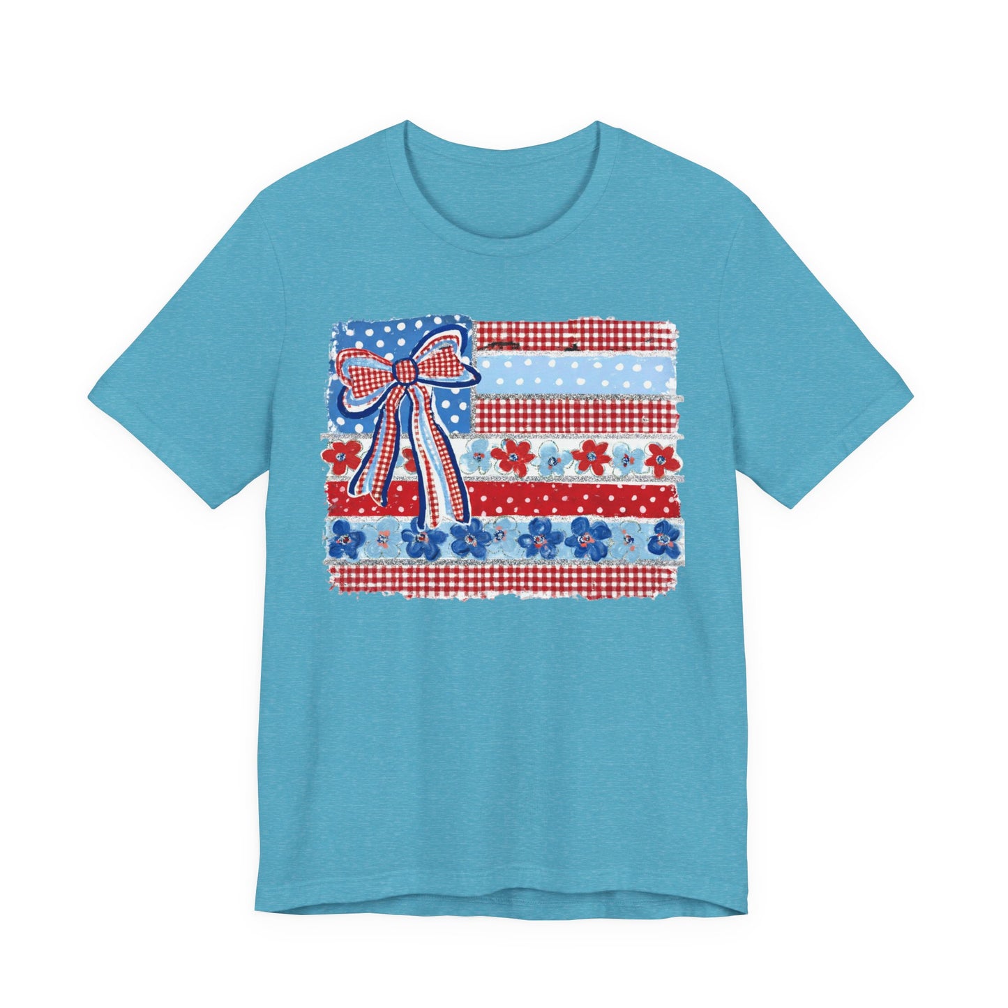 Patriotic Patchwork Flag Tee