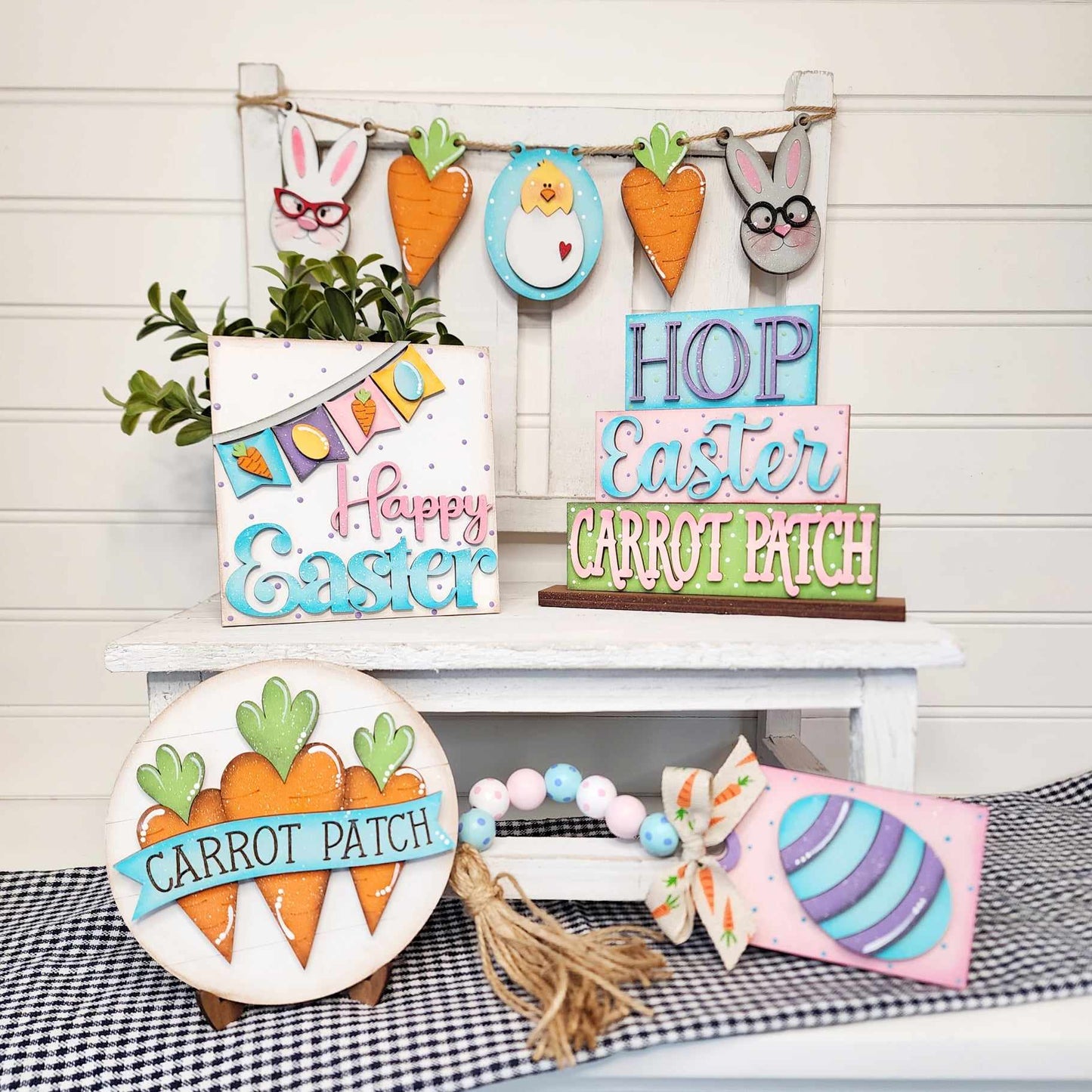 Easter Bunny Tiered Tray