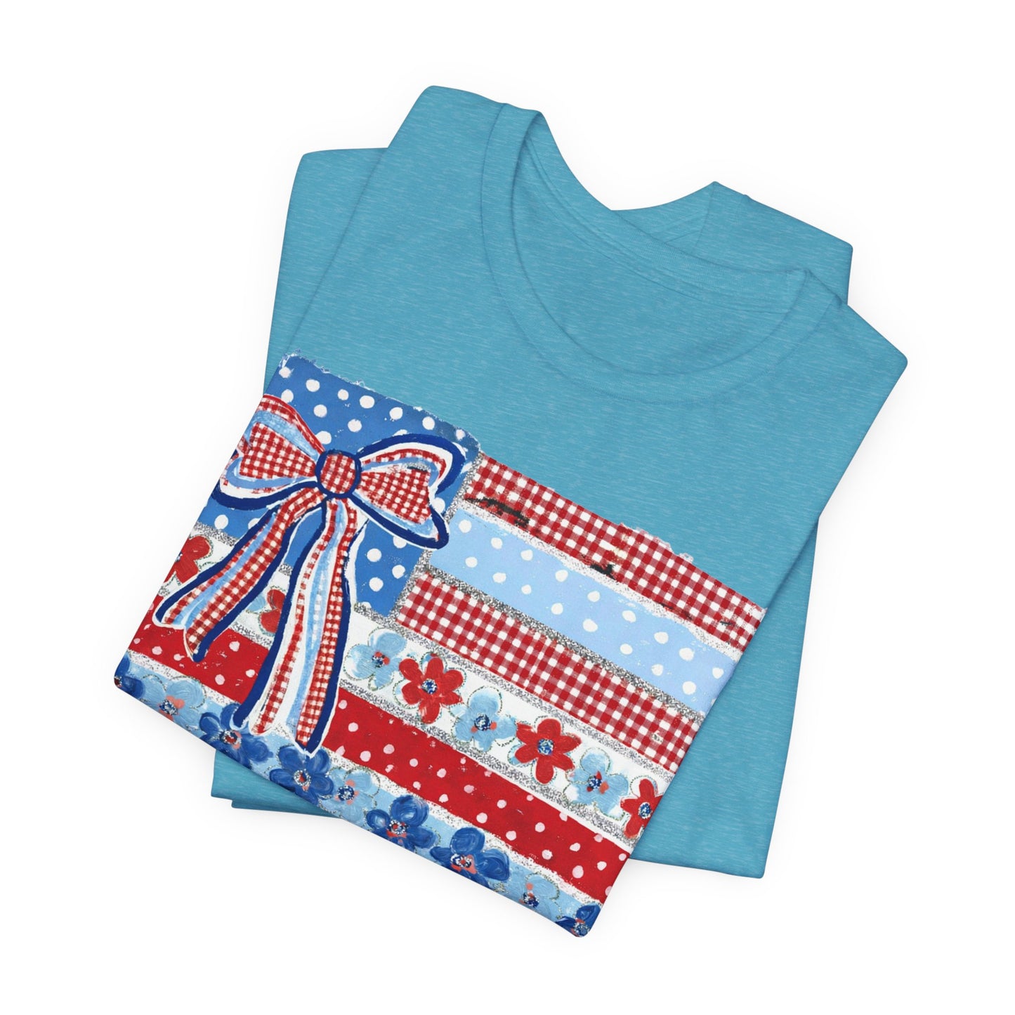 Patriotic Patchwork Flag Tee
