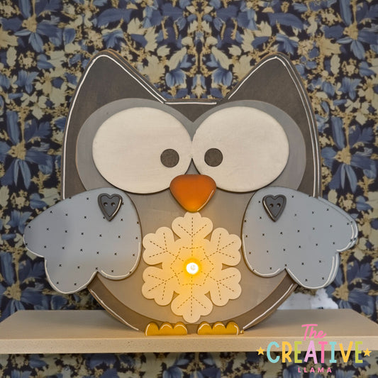 Tea Light Owl Shelf Sitter