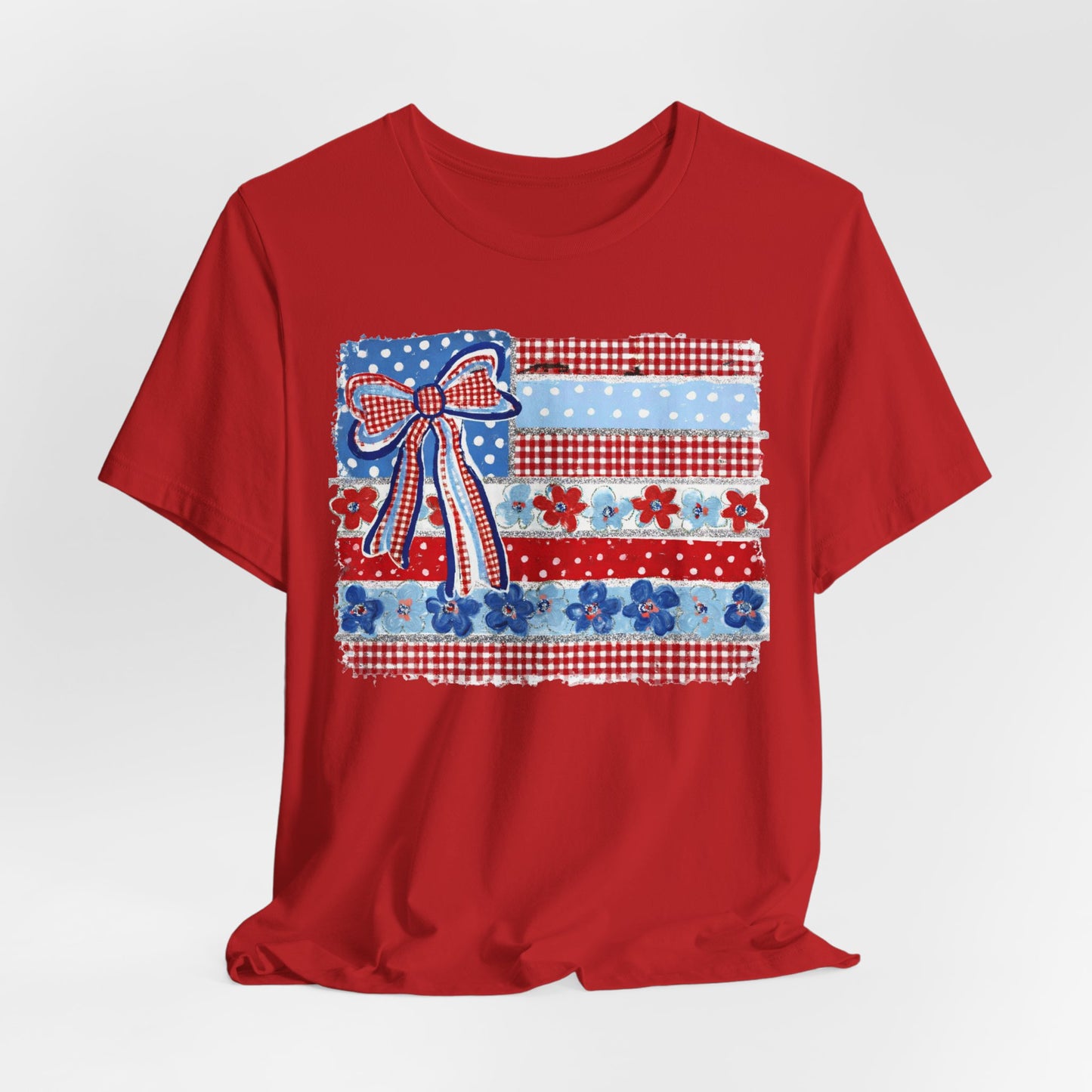 Patriotic Patchwork Flag Tee