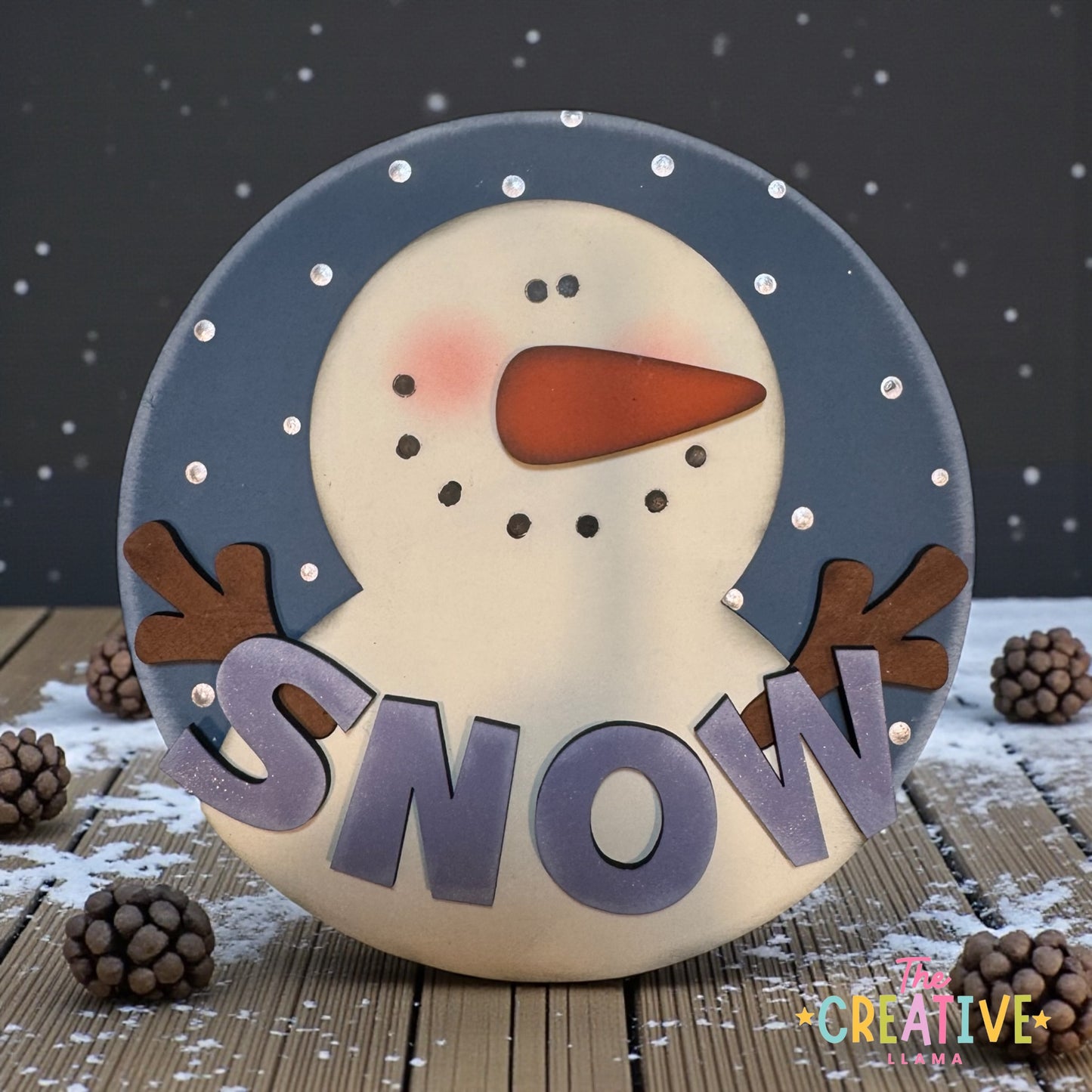 "Snow" Snowman Round | Interchangeable Insert