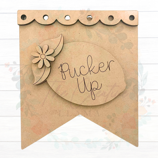 Pucker Up Mini Sign