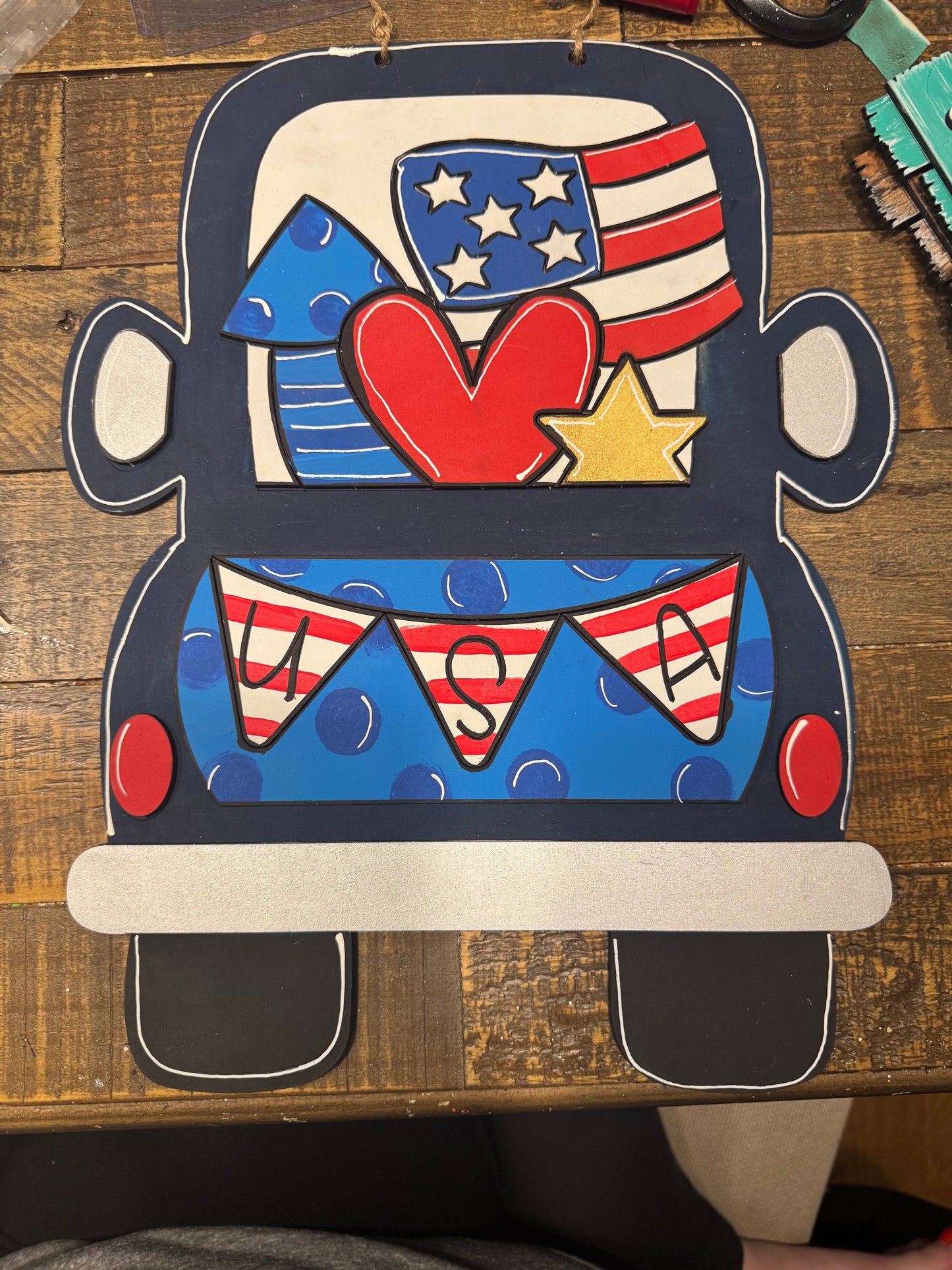 USA Patriotic Truck Door Hanger