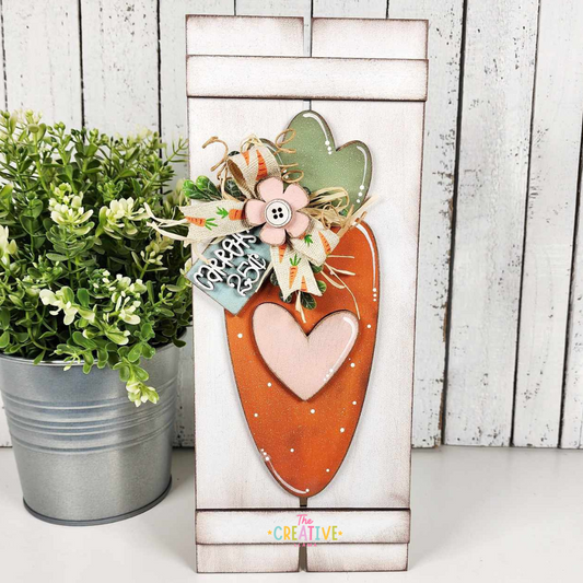 Prim Carrot Pallet Table Top Sign