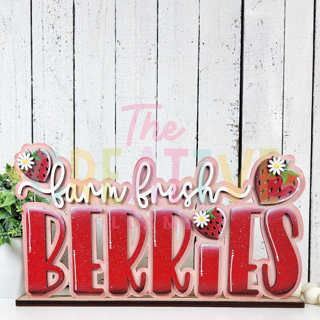 Farm Fresh Berries Word Art
