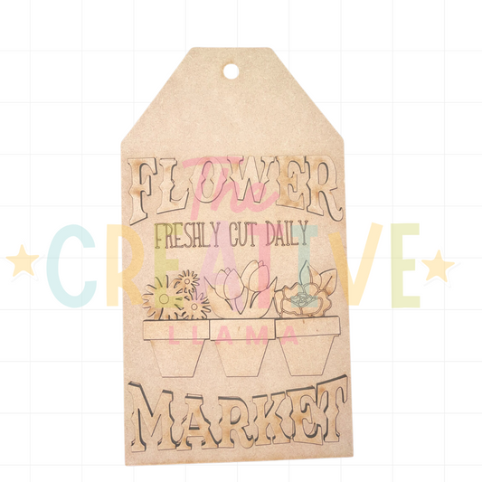 Flower Market Door Tag