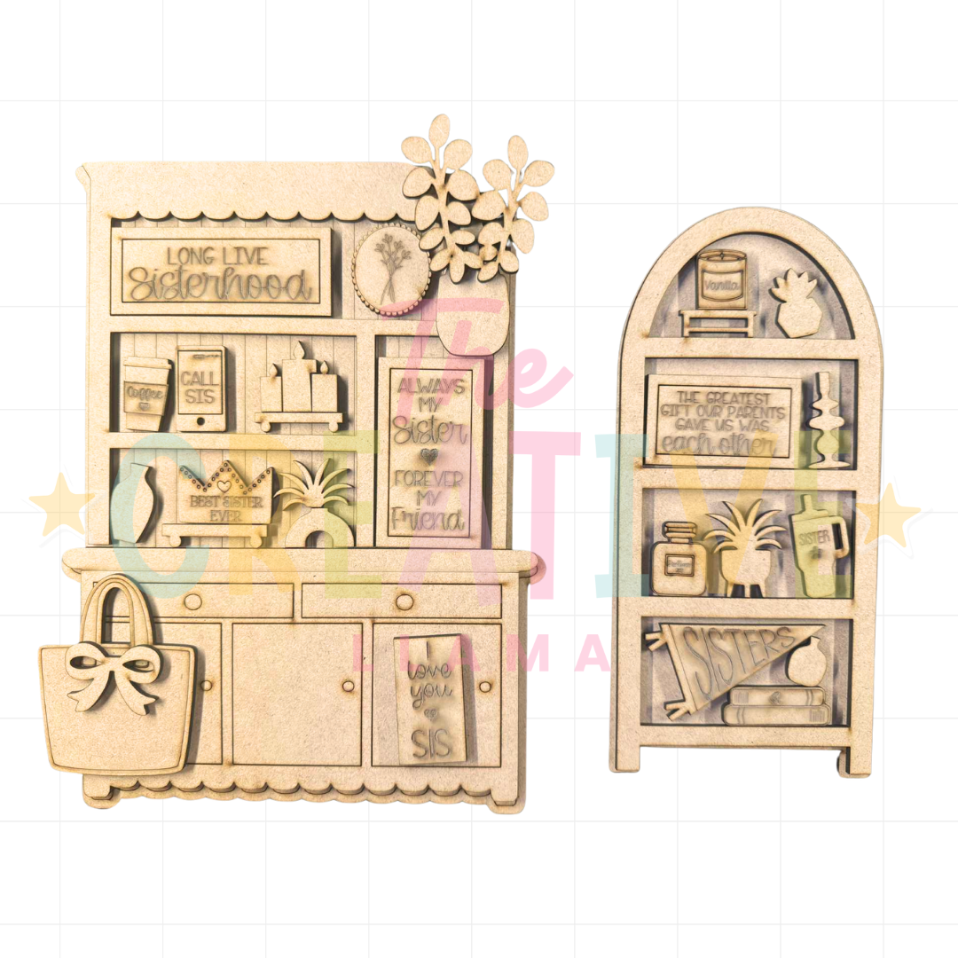 Sister Hutch & Bookshelf
