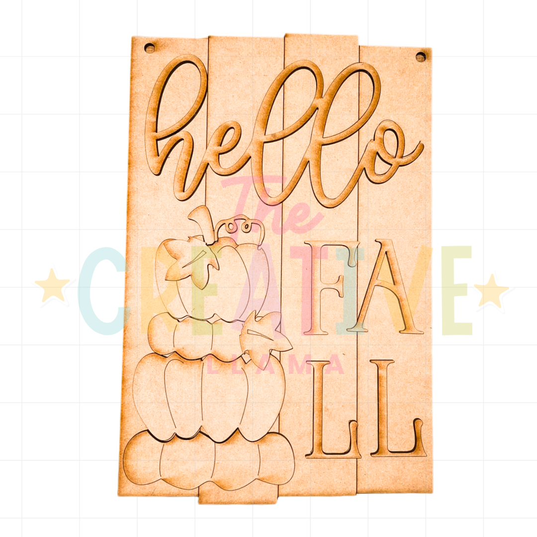 Hello Fall Cartoon. Sign Hello Fall Pumpkin Sign – The Creative Llama