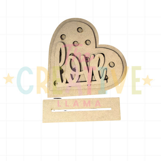 Standing Love Heart
