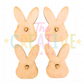 Bunny Heads (set of 4)