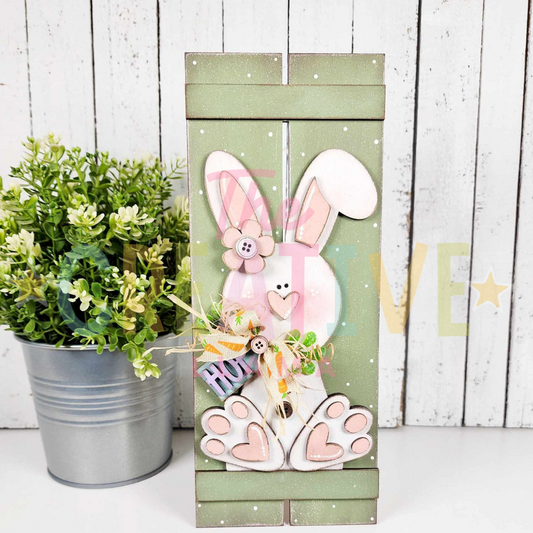 Prim Bunny Pallet Table Top Sign