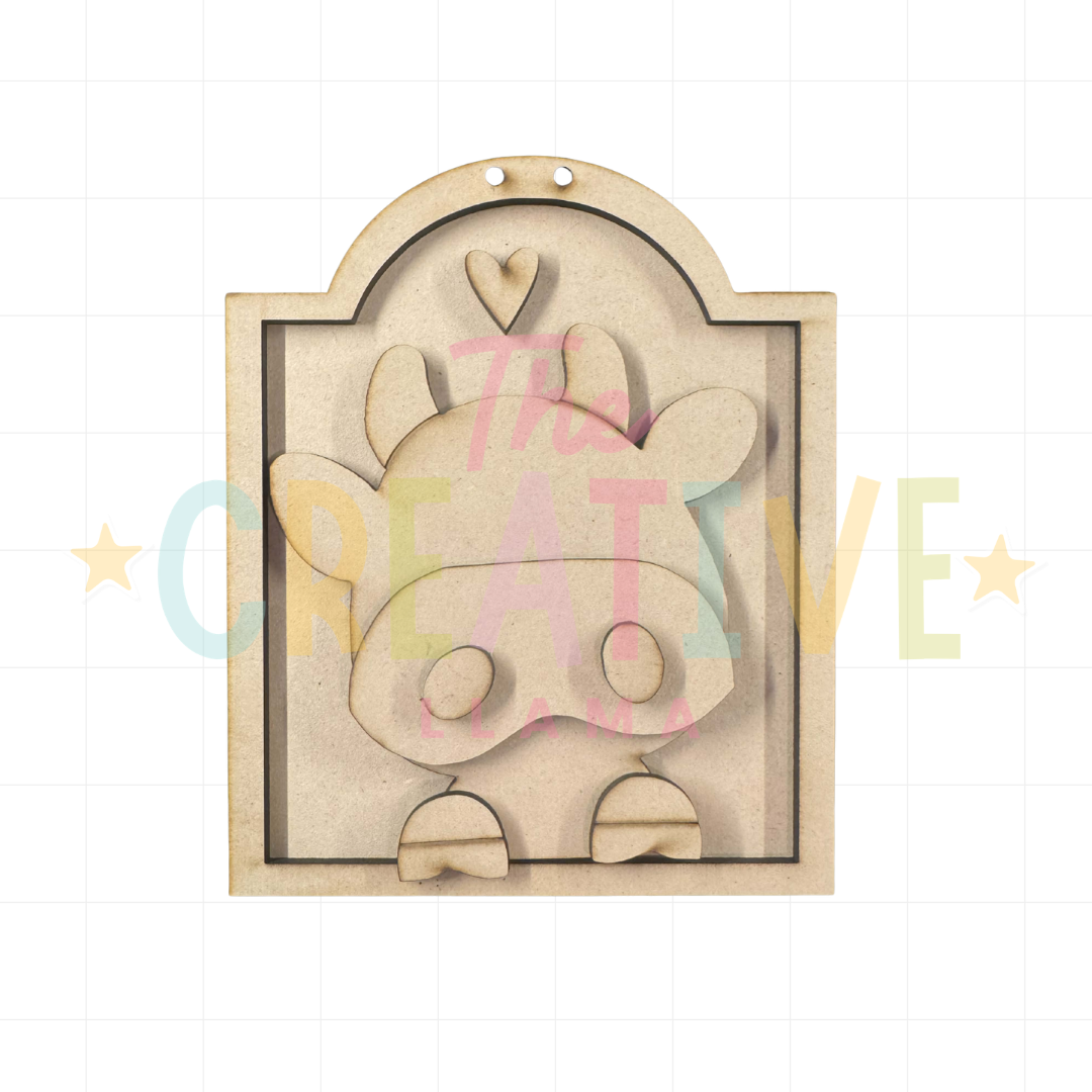 Framed Dairy Cow Hanger