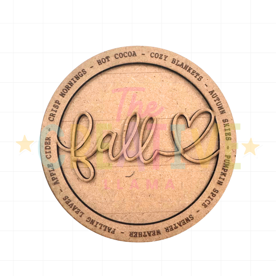 Fall Words | Interchangeable Insert