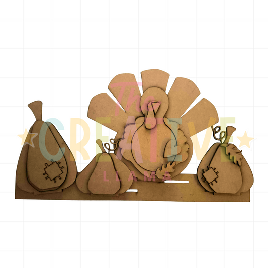 Turkey Pumpkin Shelf Sitter