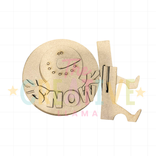"Snow" Snowman Round | Interchangeable Insert