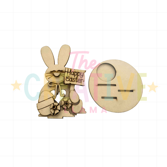 Happy Easter Bunny | Interchangeable Pedestal Insert